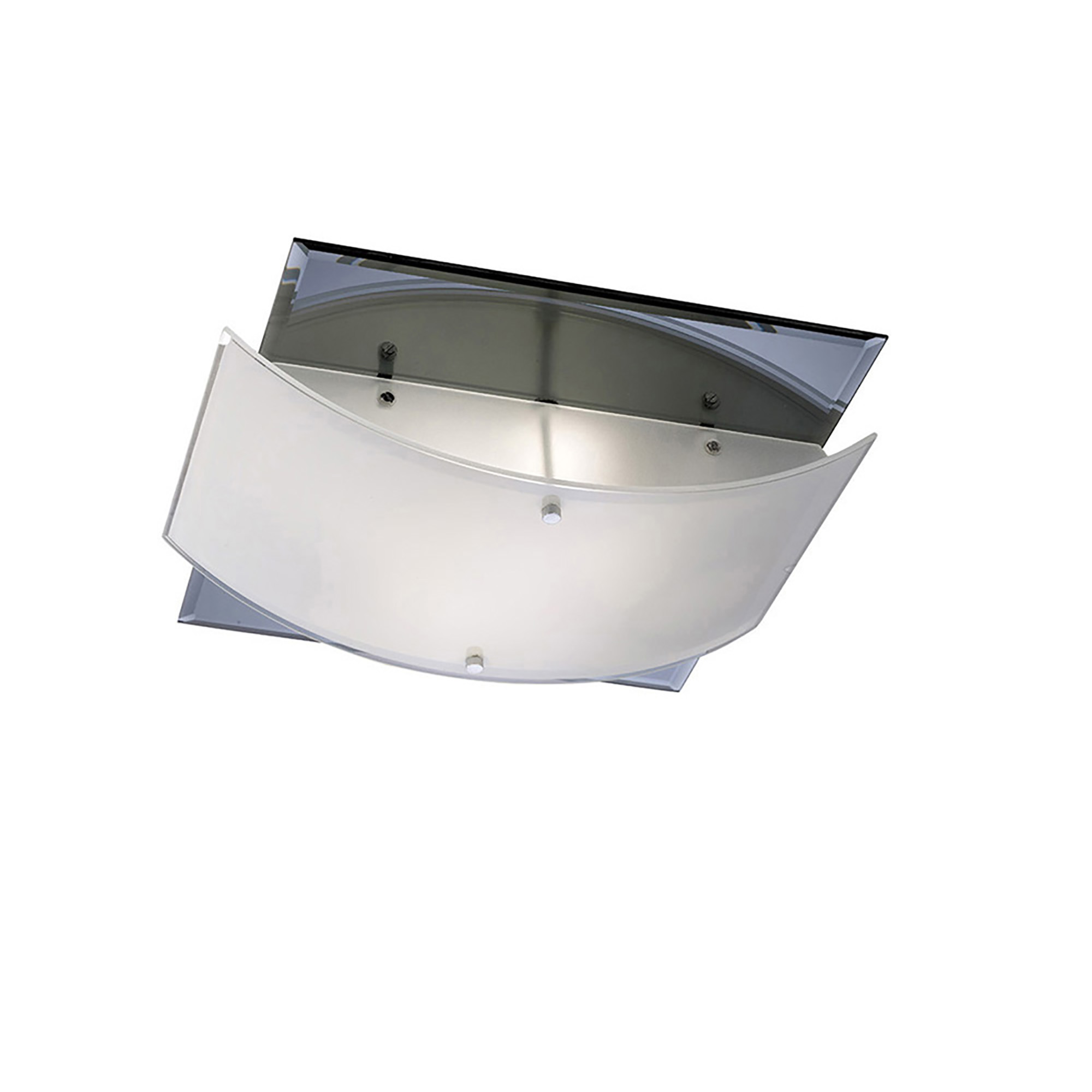 IL30991  Vito Glass Square  Flush Ceiling 2 Light